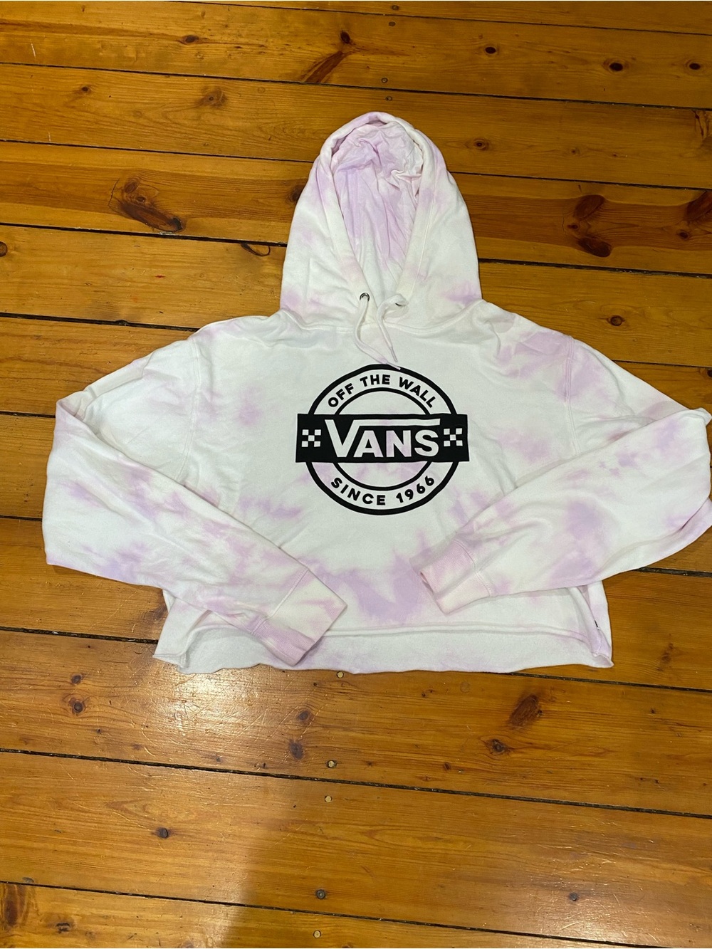 Vans Women's Pink Tie-Dye Logo Hoodie size large